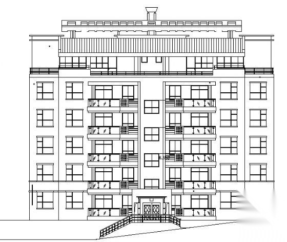 某六层住宅楼群建筑施工图cad施工图下载【ID:149788167】