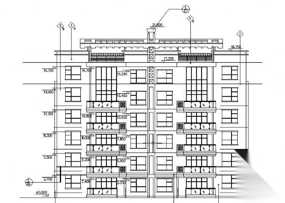 某六层住宅楼群建筑施工图cad施工图下载【ID:149788167】