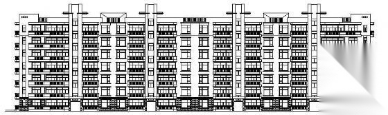 某市七层住宅楼建筑方案图cad施工图下载【ID:149851114】