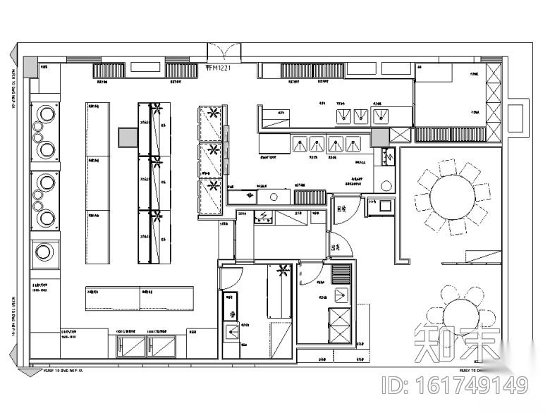 新中式风格经典客家餐厅菜馆空间装修设计施工图施工图下载【ID:161749149】