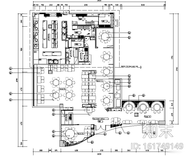 新中式风格经典客家餐厅菜馆空间装修设计施工图施工图下载【ID:161749149】