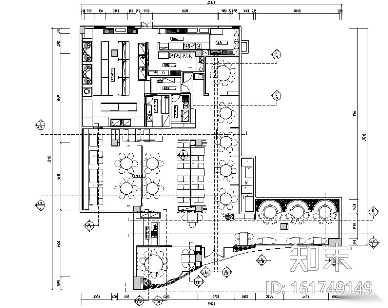 新中式风格经典客家餐厅菜馆空间装修设计施工图施工图下载【ID:161749149】