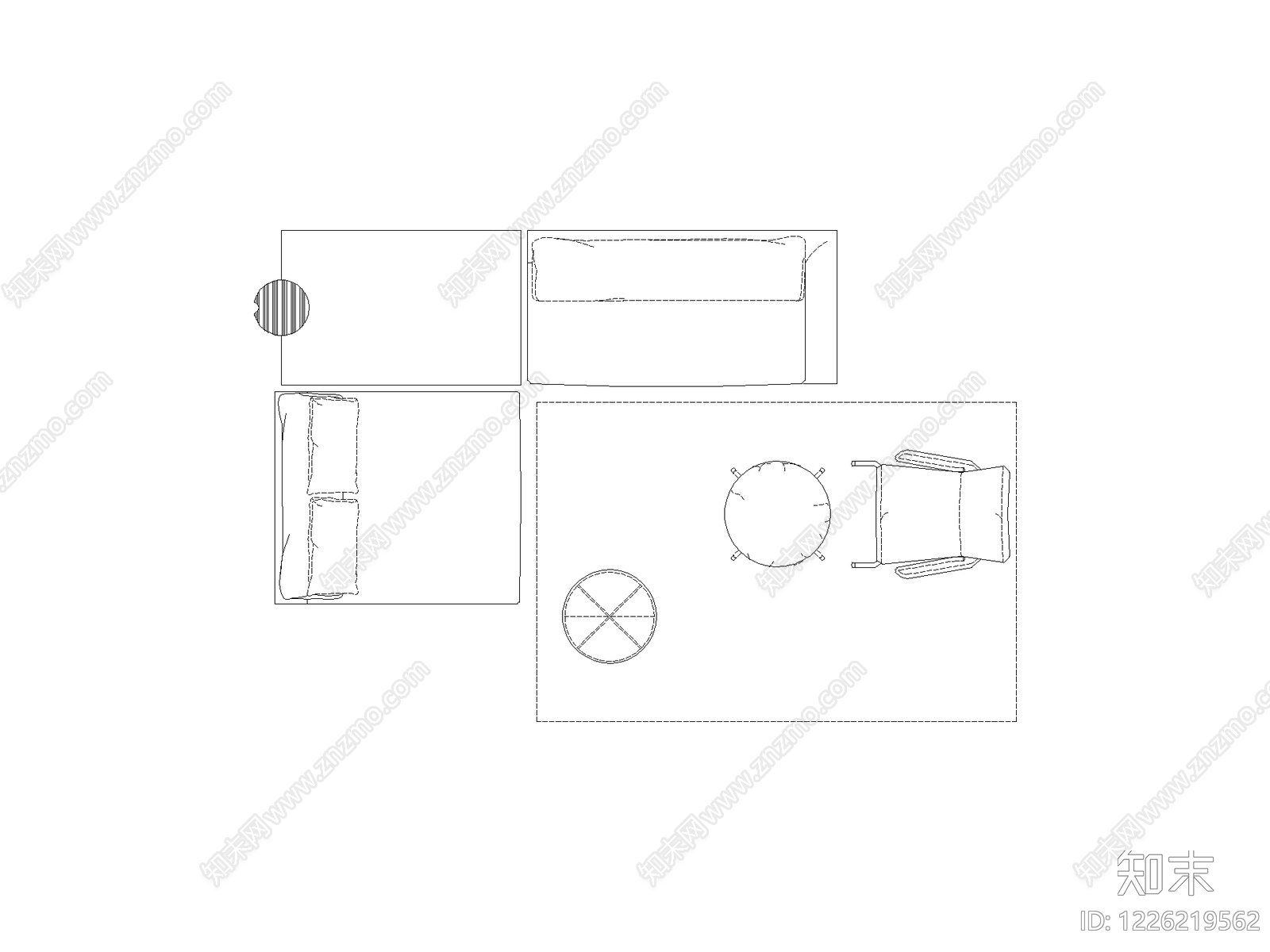 现代,极简家具图库CAD图纸