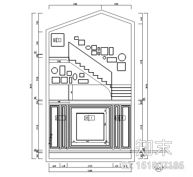 [河北]新古典风格三层别墅样板房施工图(含效果图)cad施工图下载【ID:161807186】