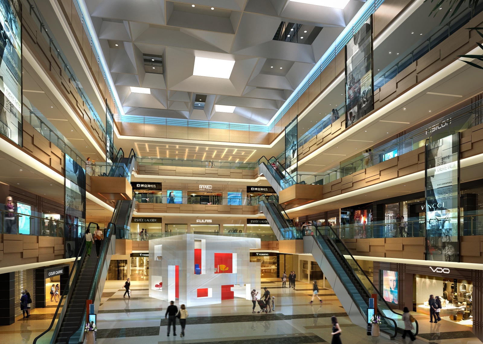[江苏]弘阳商业购物商场中心空间设计施工图（附效果图）cad施工图下载【ID:160416107】