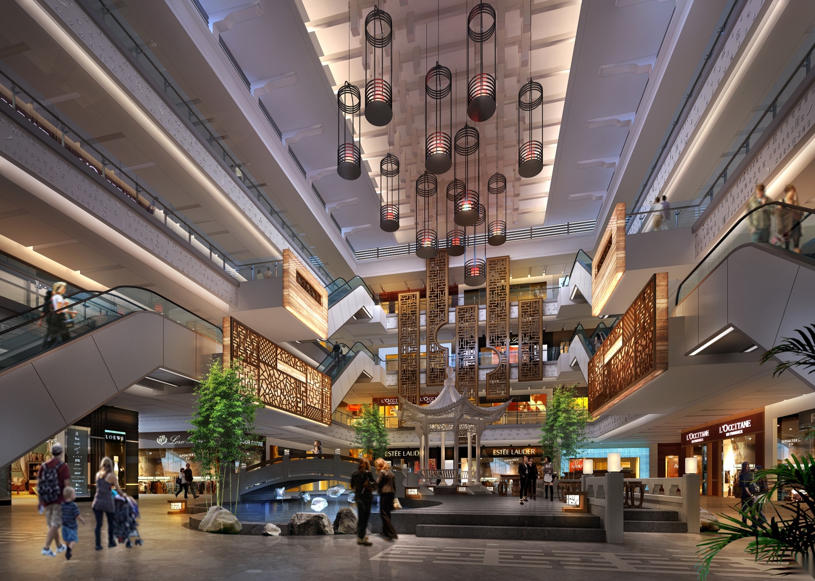 [江苏]弘阳商业购物商场中心空间设计施工图（附效果图）cad施工图下载【ID:160416107】