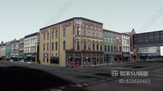 维多利亚时代广场购物中心SU模型下载【ID:532628483】