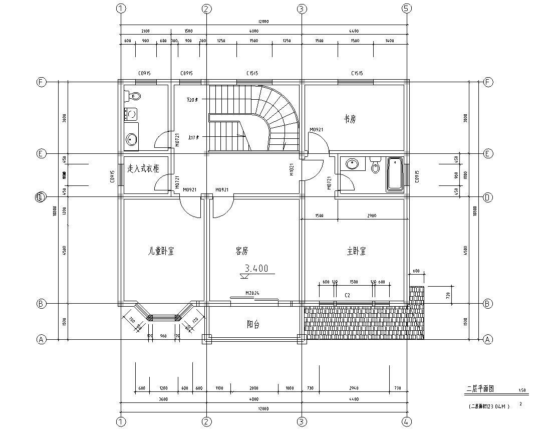 现代风格二层半独栋别墅建筑施工图设计施工图下载【ID:149889121】