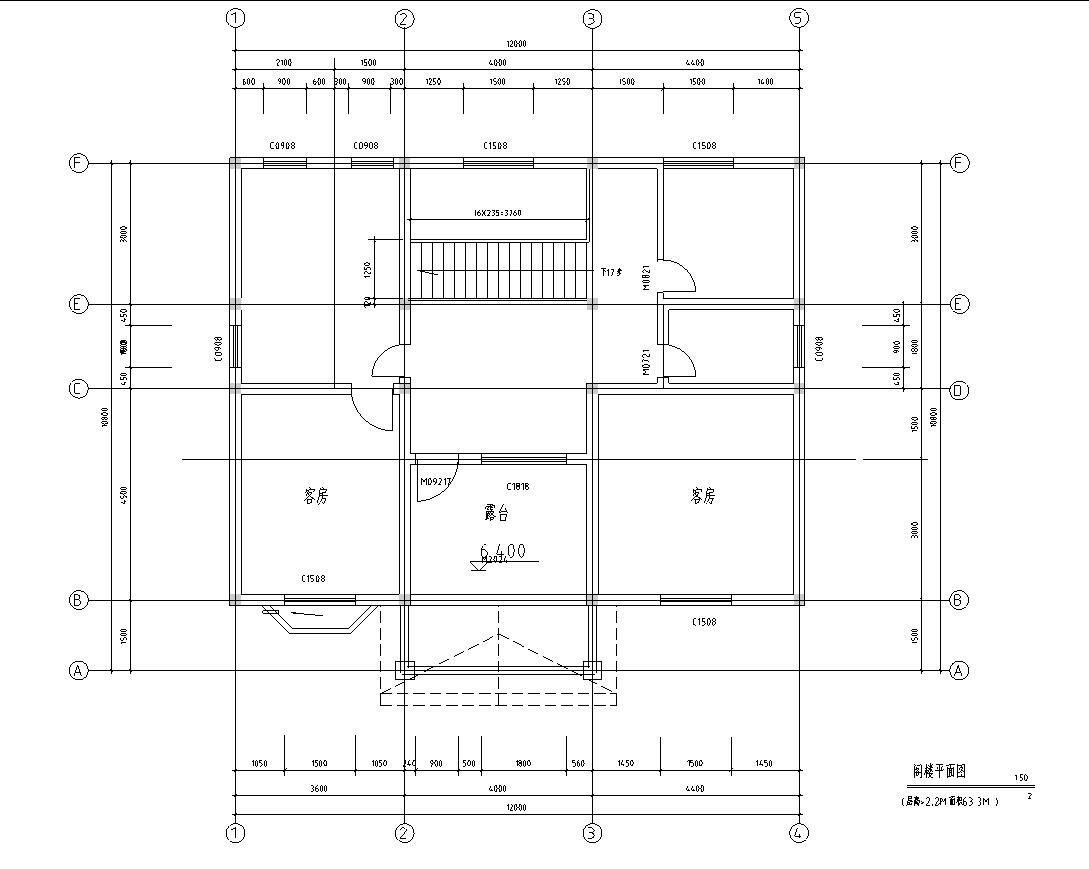 现代风格二层半独栋别墅建筑施工图设计施工图下载【ID:149889121】