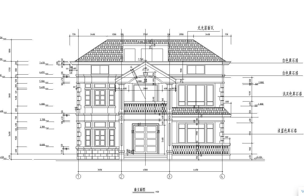 现代风格二层半独栋别墅建筑施工图设计施工图下载【ID:149889121】