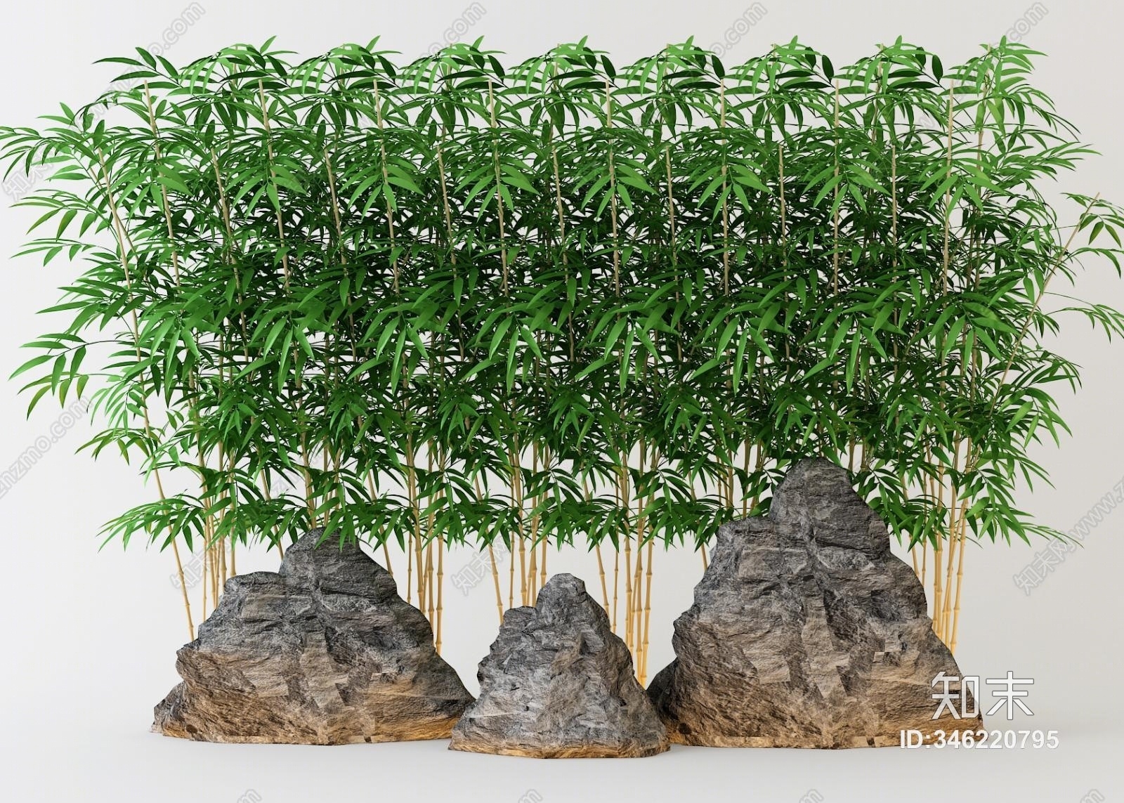 新中式园林小品3D模型下载【ID:346220795】