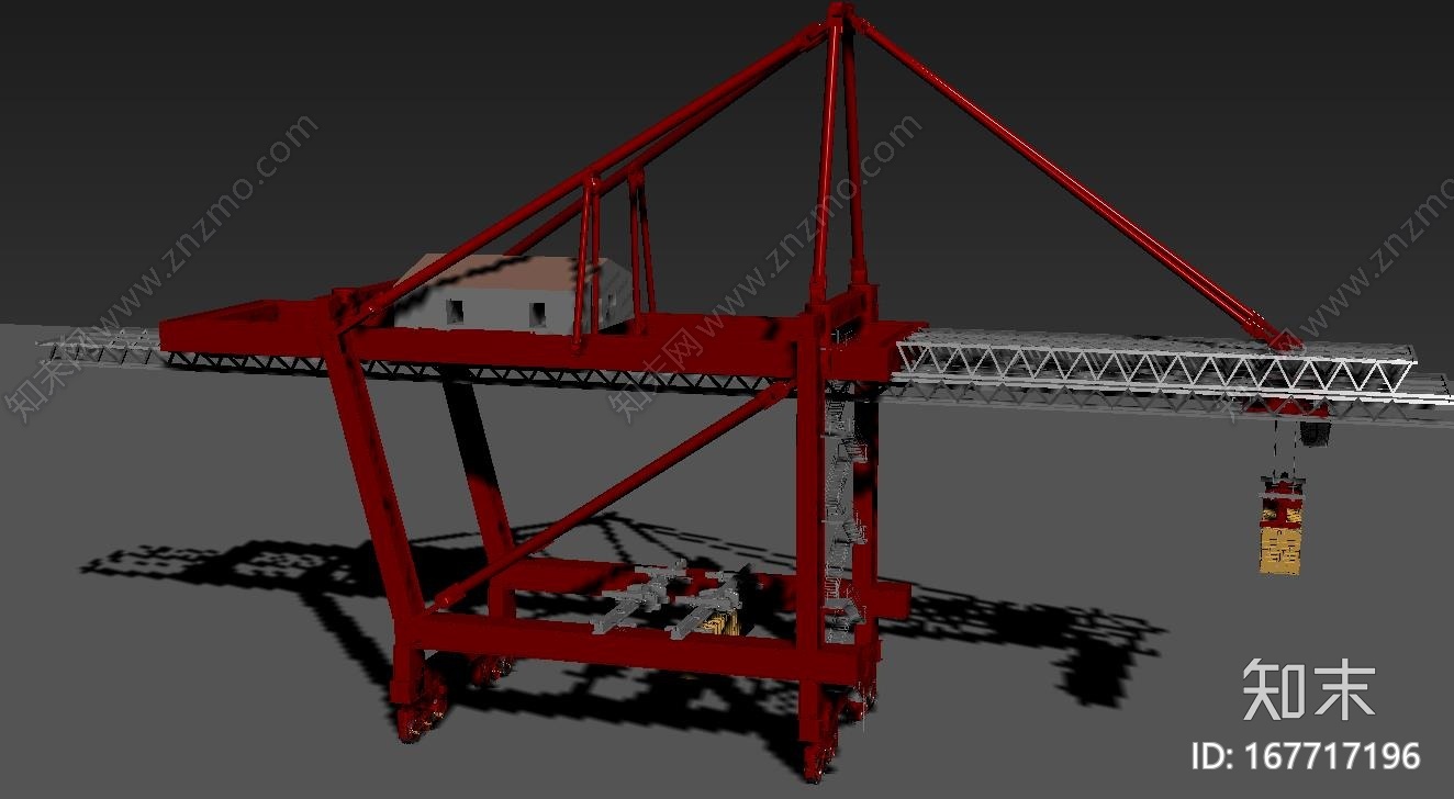 货物起重机码头港口起重机CG模型下载【ID:167717196】