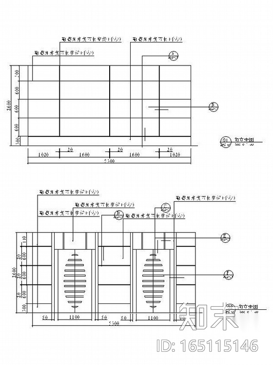 宾馆电梯厅装修设计图（含效果图）cad施工图下载【ID:165115146】