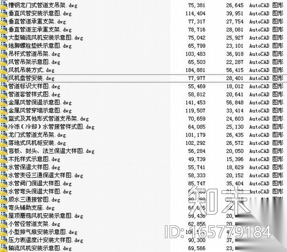 暖通空调CAD图形大样31套施工图下载【ID:165779184】