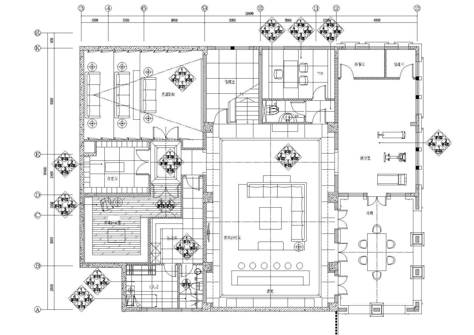 [重庆]​红鼎别墅样板房C1C3施工图+效果图cad施工图下载【ID:160386148】