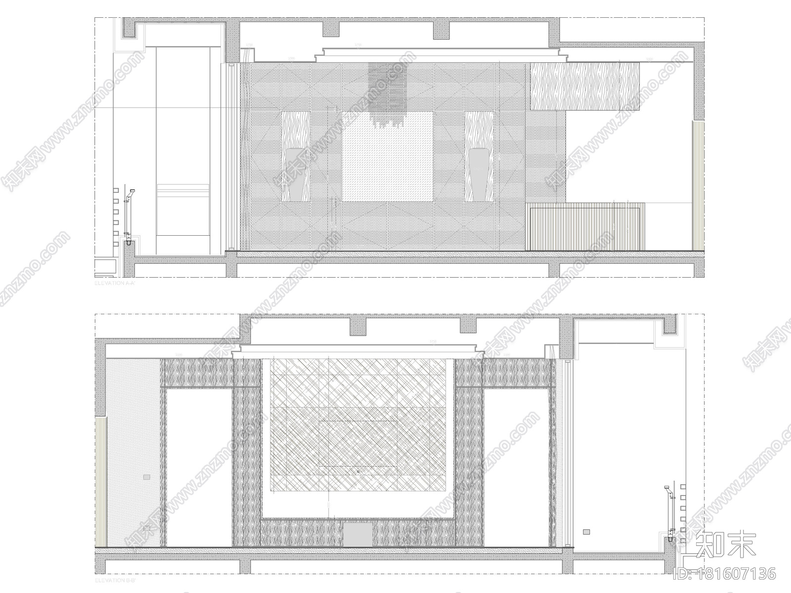 [成都]麓湖生态城二层四居别墅样板间施工图cad施工图下载【ID:181607136】