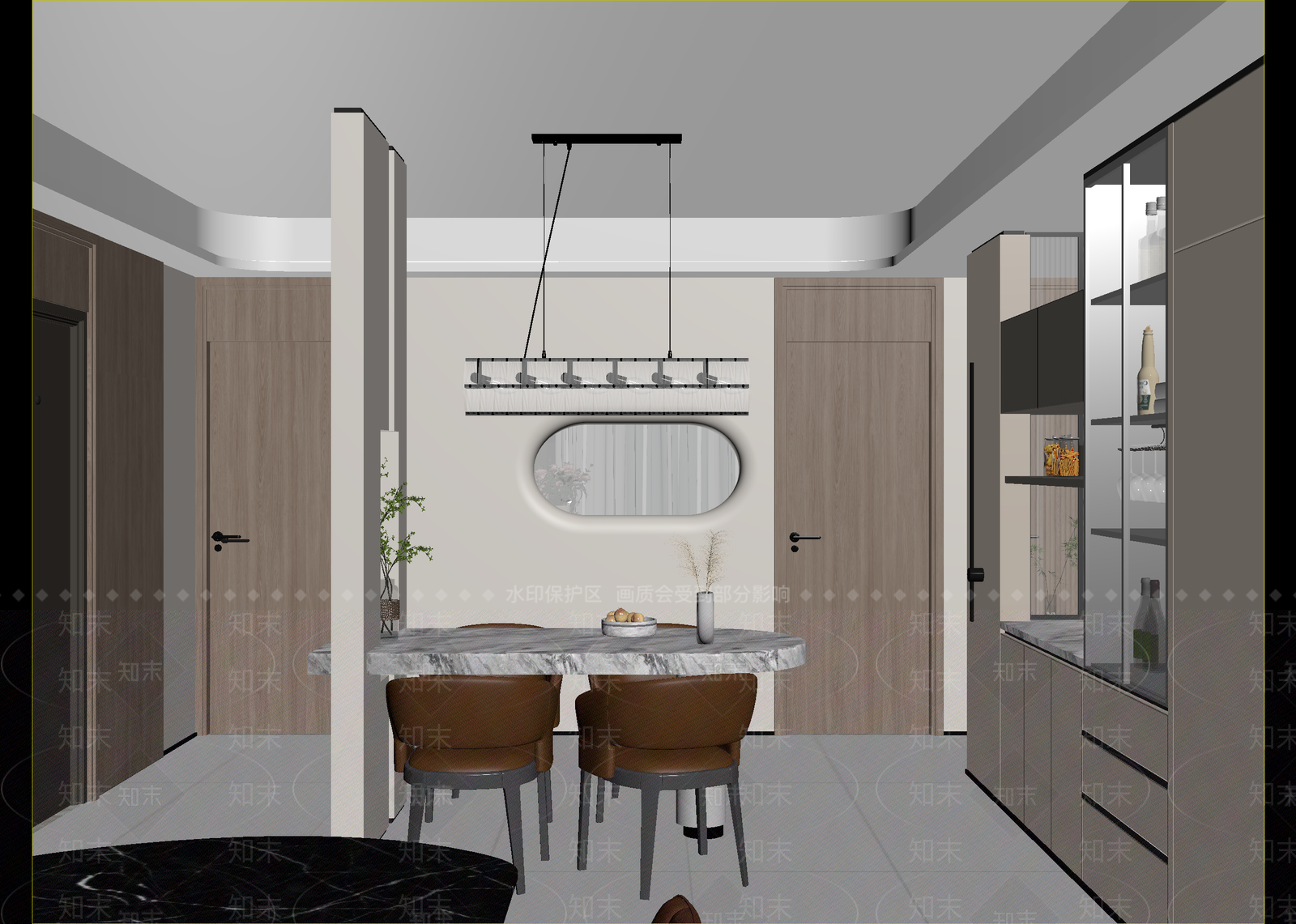 现代家居餐厅3D模型下载【ID:1214698219】