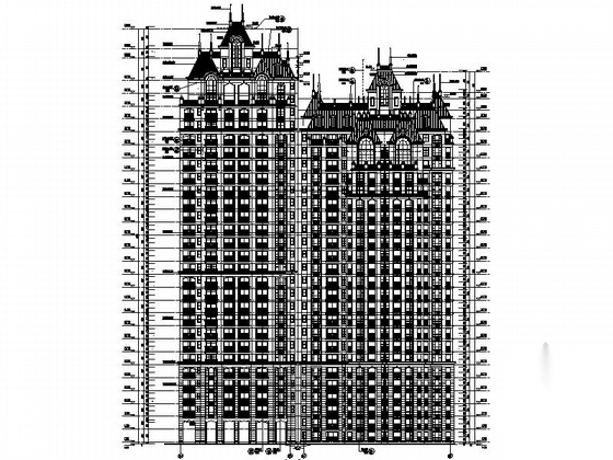 [安徽]某欧式小区规划及单体住宅楼施工图（知名设计院）施工图下载【ID:166326132】