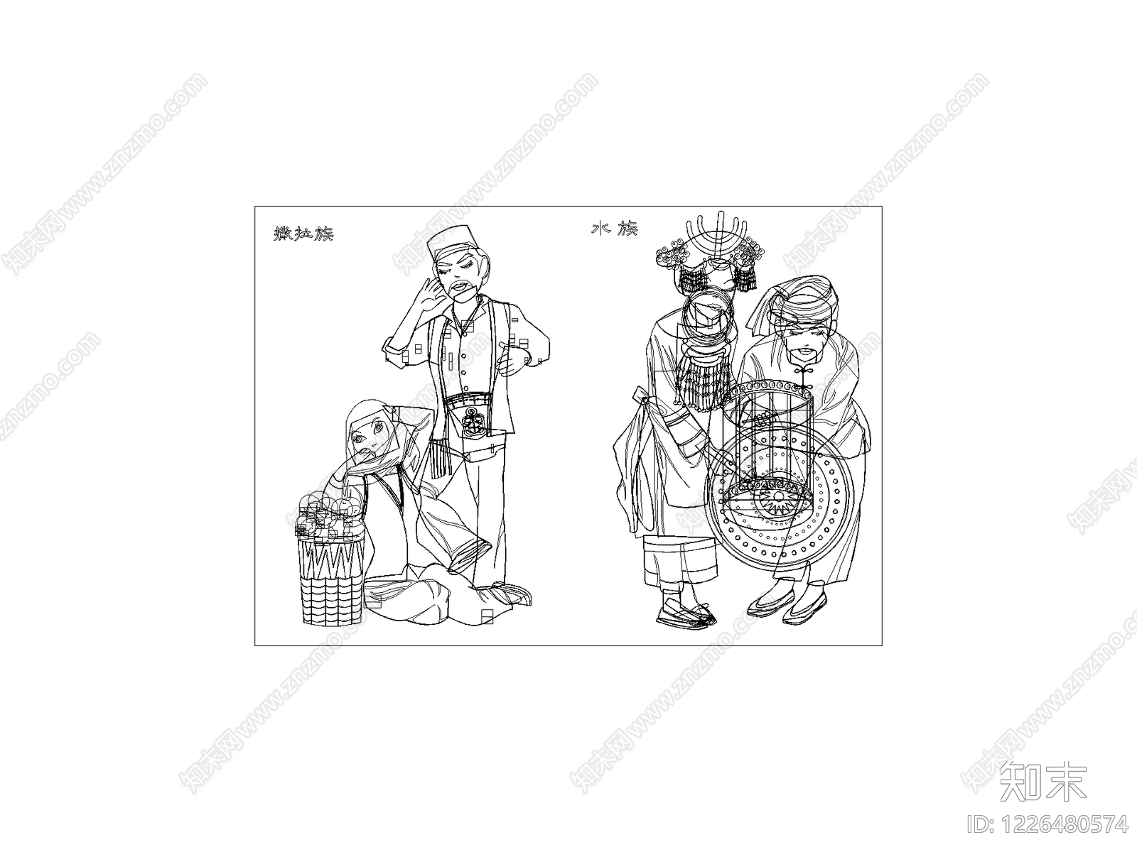 人物cad施工图下载【ID:1226480574】