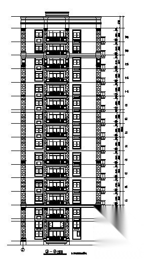 上海某区十五层住宅楼建筑施工图cad施工图下载【ID:149845124】