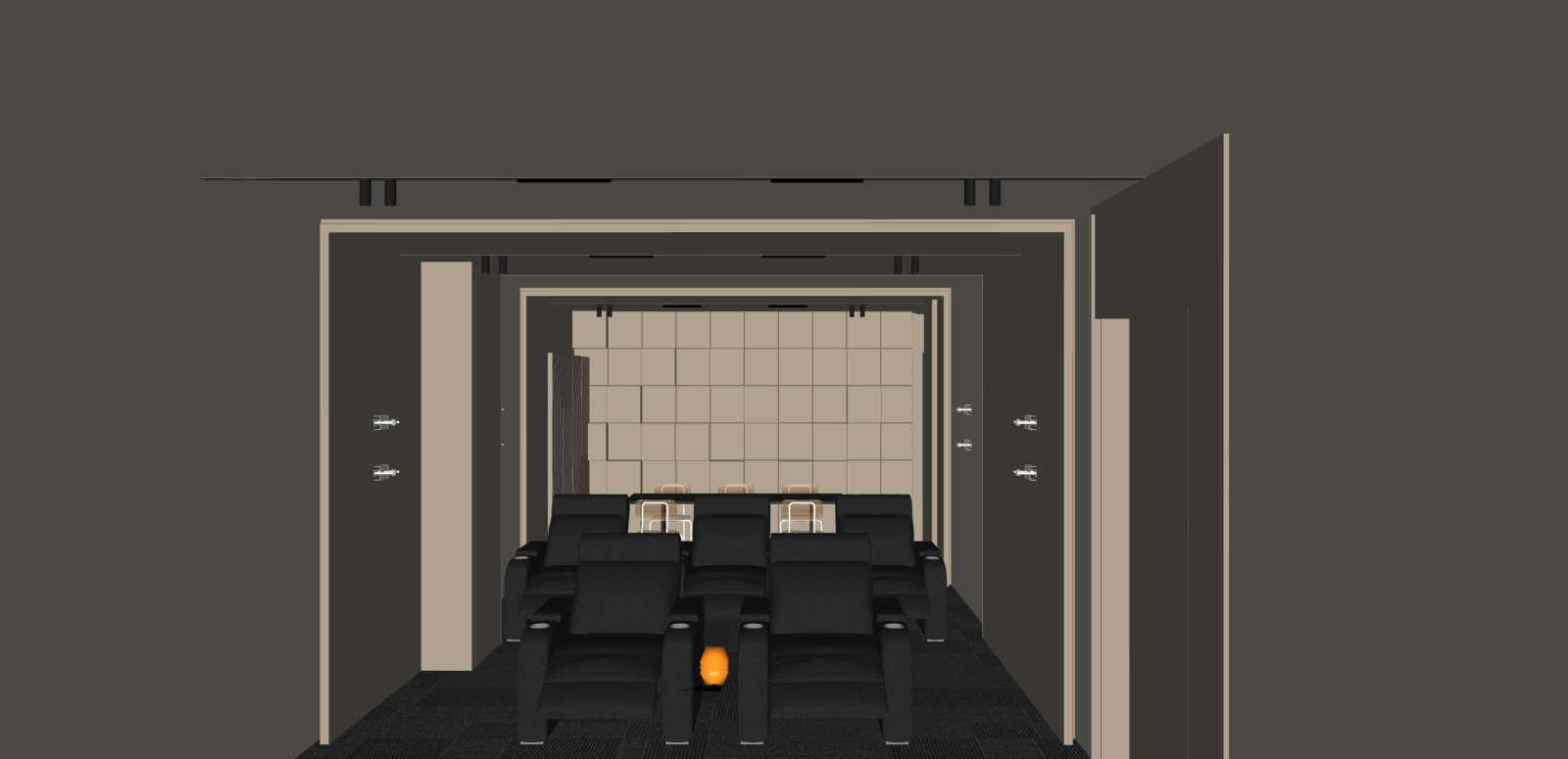 现代电影院SU模型下载【ID:1216045232】
