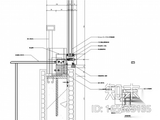 [浙江]五层办公楼玻璃幕墙工程施工图（含幕墙计算书cad施工图下载【ID:165635135】