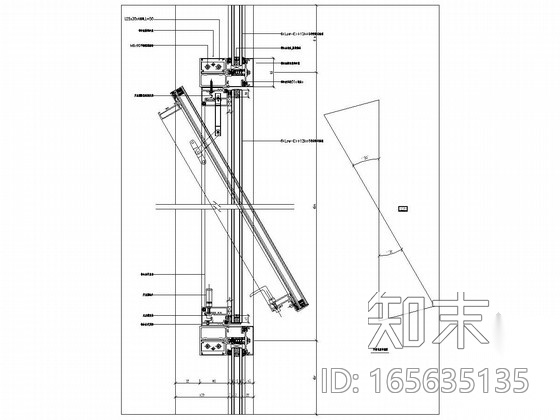 [浙江]五层办公楼玻璃幕墙工程施工图（含幕墙计算书cad施工图下载【ID:165635135】