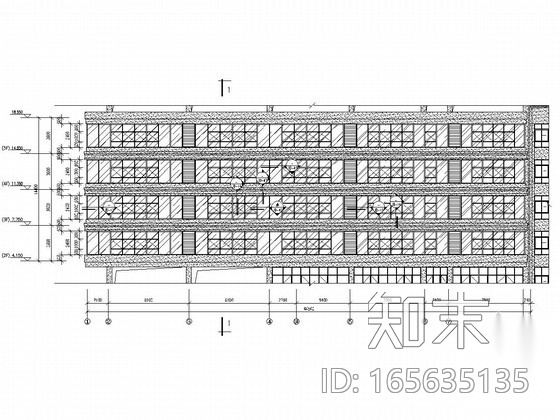 [浙江]五层办公楼玻璃幕墙工程施工图（含幕墙计算书cad施工图下载【ID:165635135】