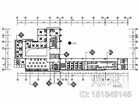 会所休闲娱乐区室内装修图cad施工图下载【ID:161849146】