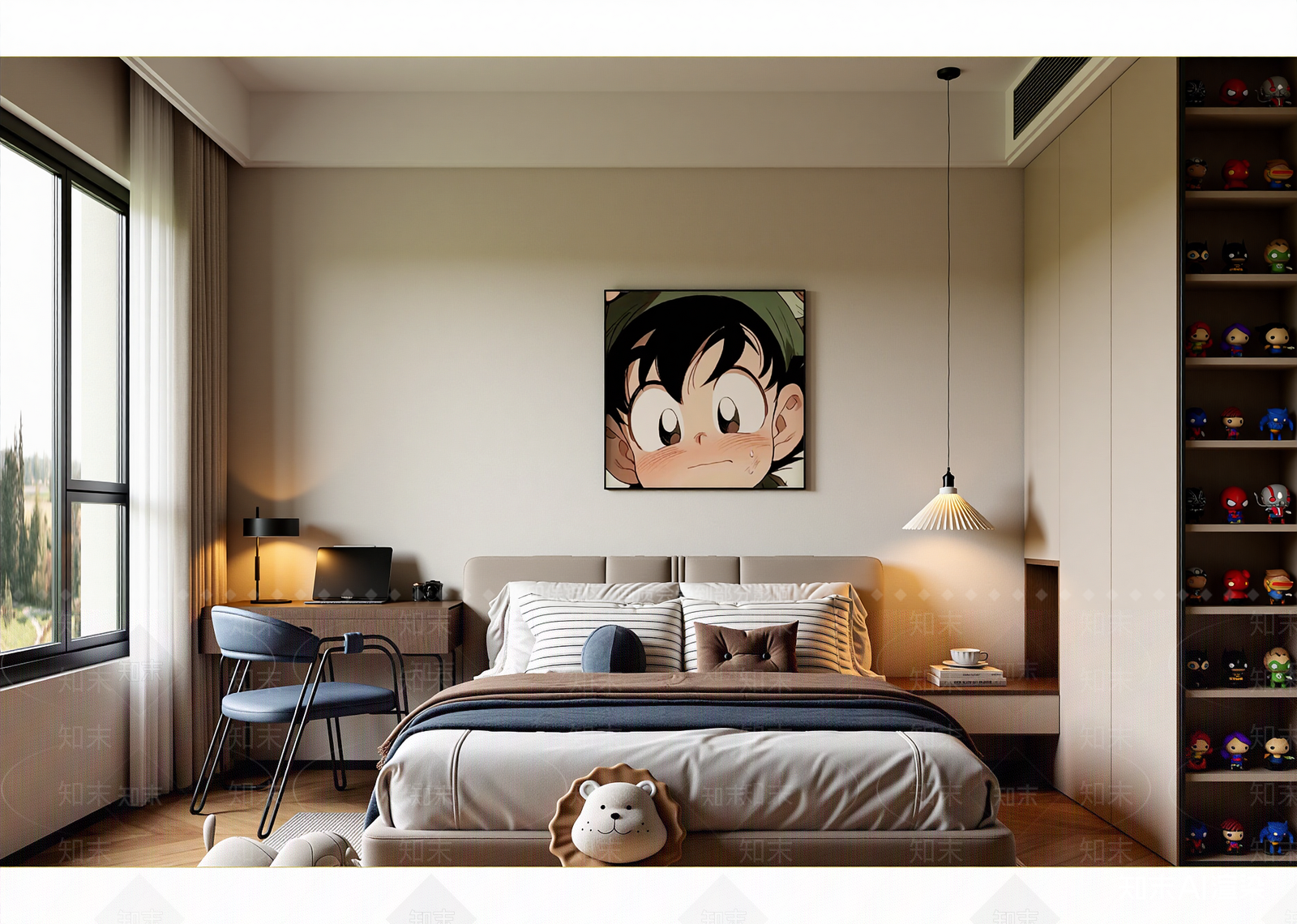 现代男孩房3D模型下载【ID:1215053349】