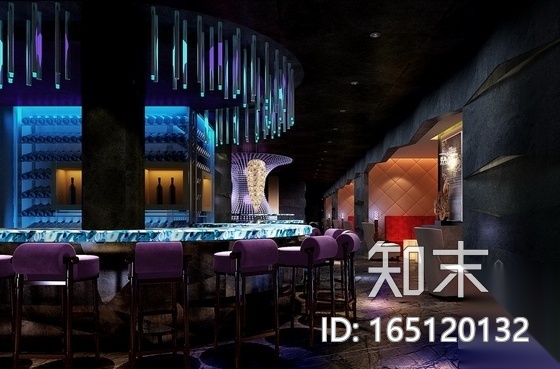 [西宁]时尚现代酒吧室内装修图（含效果材料）cad施工图下载【ID:165120132】