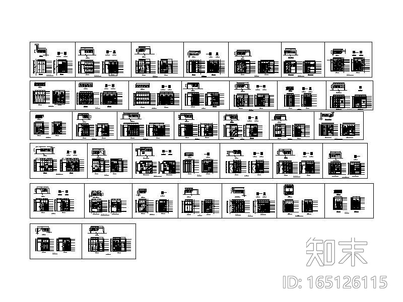 上百套精品酒柜、鞋柜、衣柜CAD图库合集cad施工图下载【ID:165126115】