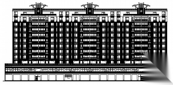 [怡丰都市]某广场商住楼建筑施工图cad施工图下载【ID:167906160】