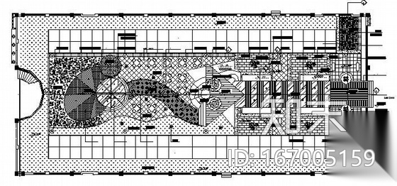 安徽某商城内庭院景观设计cad施工图下载【ID:167005159】