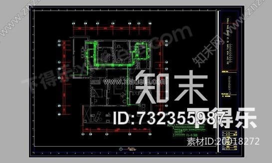 金螳螂--都市花园七期C-1样板房cad施工图下载【ID:732355987】