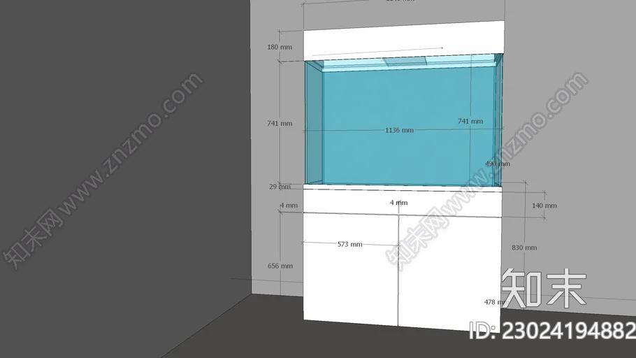 水族箱SU模型下载【ID:1161999653】