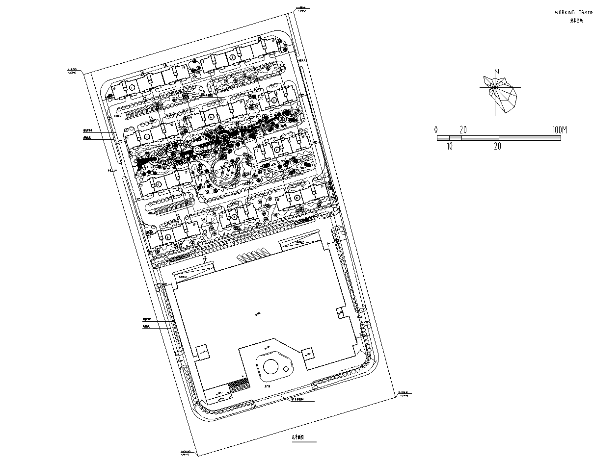 [上海]华侨城建筑施工图设计（欧陆风格）cad施工图下载【ID:149555174】