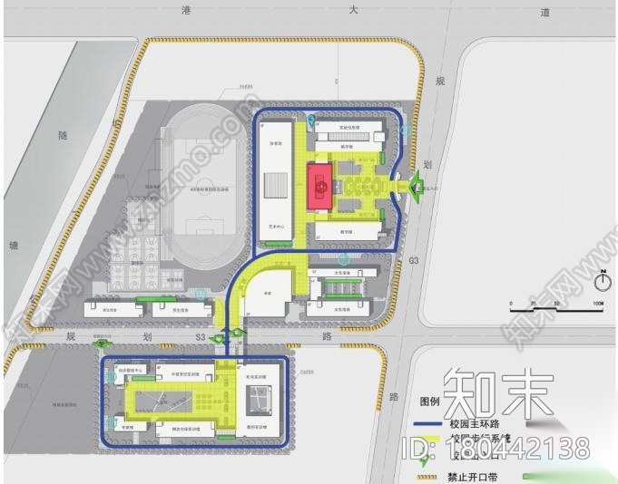 [上海]高层现代风格廊道式中等职业学校建筑设计方案文本施工图下载【ID:180442138】