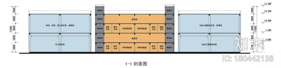 [上海]高层现代风格廊道式中等职业学校建筑设计方案文本施工图下载【ID:180442138】