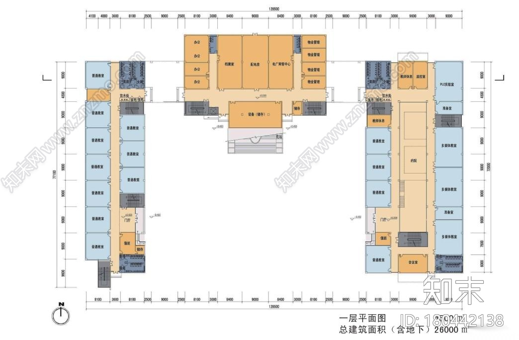 [上海]高层现代风格廊道式中等职业学校建筑设计方案文本施工图下载【ID:180442138】