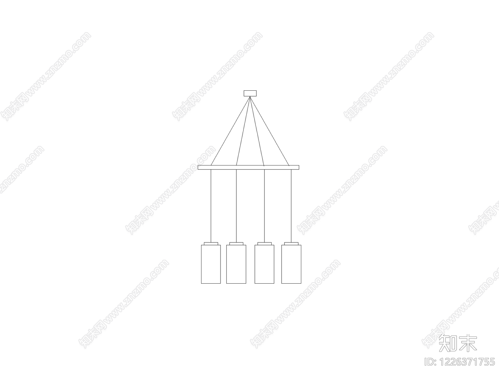 灯具图块cad施工图下载【ID:1226371755】