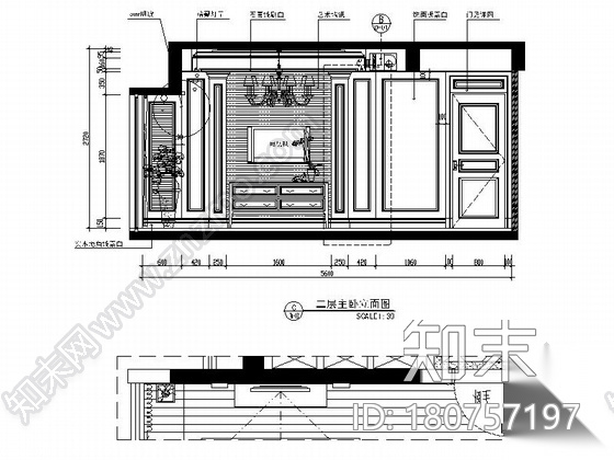 [名师设计]高档欧式复式样板房装修图（含效果）cad施工图下载【ID:180757197】