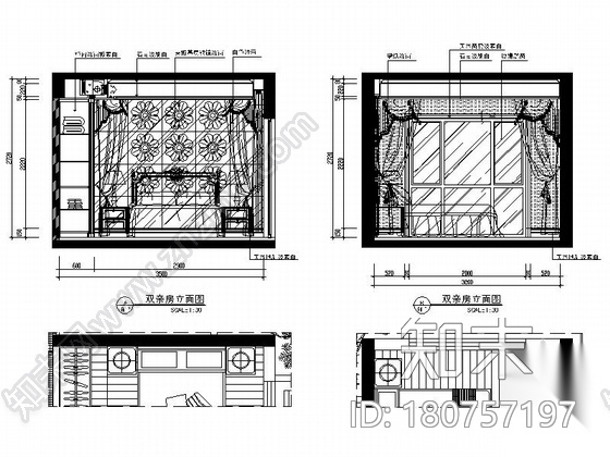 [名师设计]高档欧式复式样板房装修图（含效果）cad施工图下载【ID:180757197】