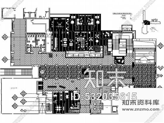 施工图浙江度假酒店大堂室内装修CAD施工图含效果cad施工图下载【ID:532035615】