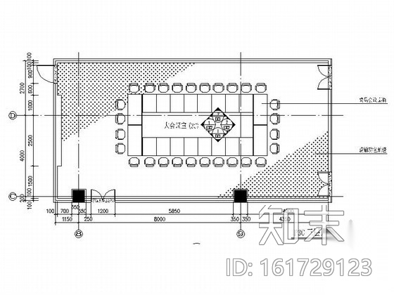 某办公楼三个会议室装修图cad施工图下载【ID:161729123】