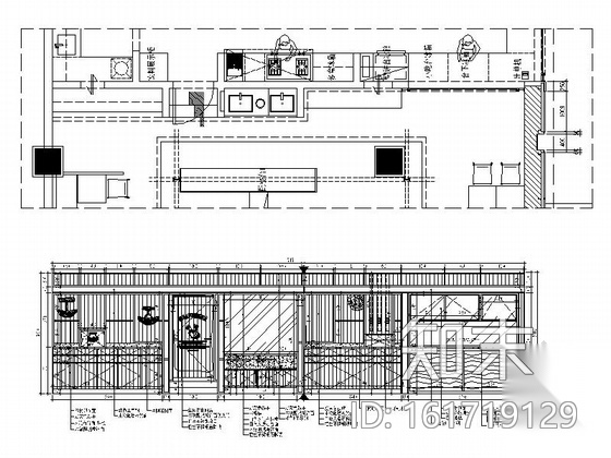 [山东]时尚现代风格比萨店室内装修施工图cad施工图下载【ID:161719129】