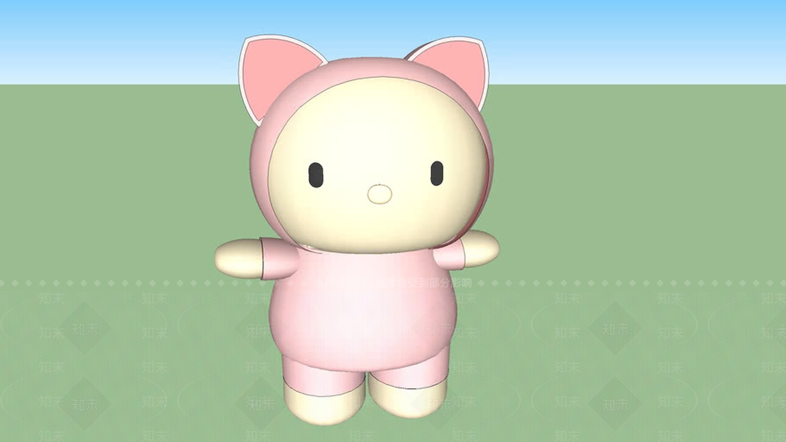 微笑的猫SU模型下载【ID:1162237616】