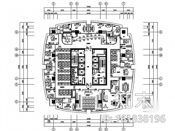 [广东]某保险公司办公楼装修图cad施工图下载【ID:161838196】