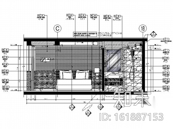 [福建]四星级温泉酒店装修施工图（含效果）cad施工图下载【ID:161887153】