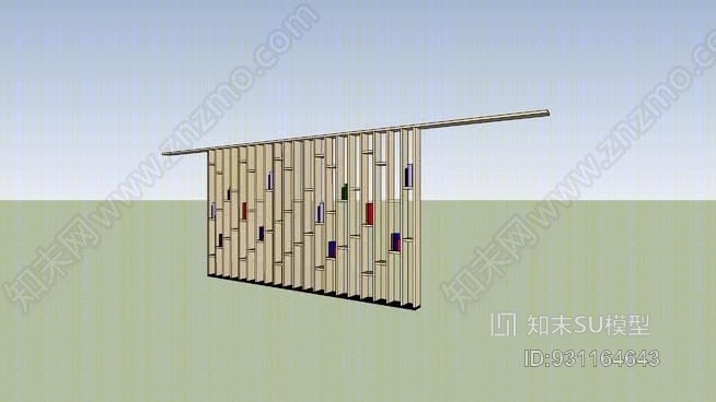 木制的屏幕shelvesSU模型下载【ID:931164643】